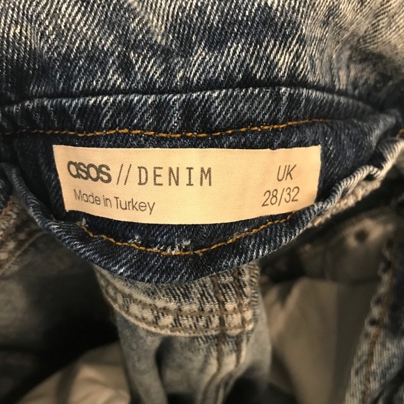 ASOS Notch Waist Acid Wash Jeans 28 high waist - Picture 7 of 8